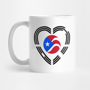 Puerto Rican Korean Multinational Patriot Flag Series (Heart) Mug